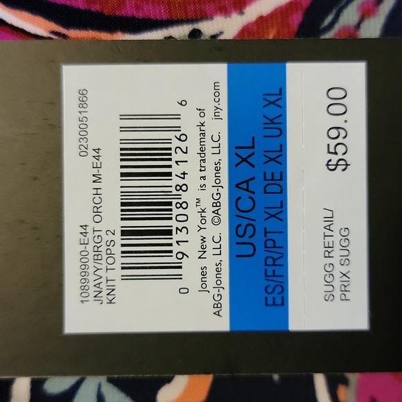 Jones New York Purple and Pink Relaxed Blouse - Picture 2 of 5